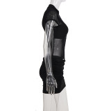 Hollow Out See Through Mini Dress GPKJ-MR48353
