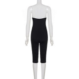 Contrast Color Sling Seventh Jumpsuit GPKJ-MR48664