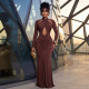Solid Color Long Sleeve Maxi Dress GJYO-JD305175