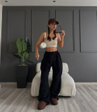 Solid Color Loose Wide Leg Pants SSNF-211516