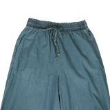 Fashion Denim Sling Tops Wide Leg Pant Suit AIL-347