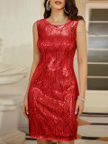 Sleeveless Sequin Slim Mini Dress XHSY-BQ6624