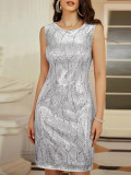 Sleeveless Sequin Slim Mini Dress XHSY-BQ6624
