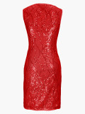 Sleeveless Sequin Slim Mini Dress XHSY-BQ6624