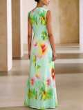 Print Sleeveless Slim Maxi Dress XHSY-BQ7045
