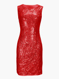 Sleeveless Sequin Slim Mini Dress XHSY-BQ6624