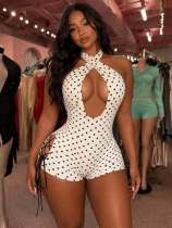 Polka Dot Sleeveless Sport Romper TE-4756