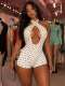 Polka Dot Sleeveless Sport Romper TE-4756