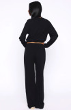 Solid Color Long Sleeve Lounge Wear Pants Suit SSNF-211517