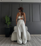 Solid Color Loose Wide Leg Pants SSNF-211516