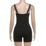 Letter Print Sling Romper GZJQ-K6Q04883A