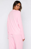 Solid Color Long Sleeve Lounge Wear Pants Suit SSNF-211517