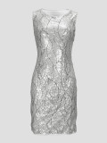 Sleeveless Sequin Slim Mini Dress XHSY-BQ6624