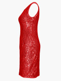 Sleeveless Sequin Slim Mini Dress XHSY-BQ6624