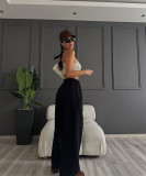 Solid Color Loose Wide Leg Pants SSNF-211516