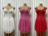 Lace Spaghetti Straps Bow Mini Dress GADE-9686