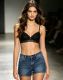 Casual Print Denim Shorts GQLF-4301