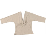 Deep V Neck Backless Tops DLSF-K6L05067A