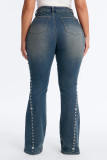 Washed Beaded Flared Jeans YRST-T26-31