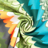 Colorful Print Halterneck Backless Seventh Jumpsuit GDSF-J26JP123