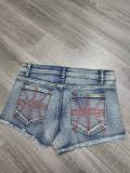 Hot Drill Contrast Color Denim Short GQLF-5800