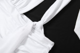 Solid Color Tie Up Backless Ronper XEF-K6Q06471A