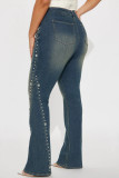 Washed Beaded Flared Jeans YRST-T26-31