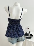 V Neck Polka Dot Sling Tank Tops GYXN-73917