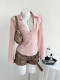 Solid Color V Neck Long Sleeve Shirt GYXN-73913