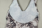 V Neck Print Mini Dress GJYO-JD305019