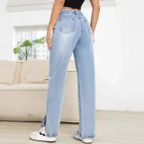 Fashion Holes Washed Slim Jeans GYXN-35780