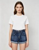 Embroidered Butterfly Heart Denim Shorts GQLF-6969