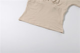 Deep V Neck Backless Tops DLSF-K6L05067A