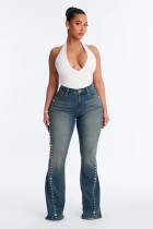 Washed Beaded Flared Jeans YRST-T26-31