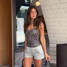 Leopard Print Sling Bodysuit SUM-YL26082MHO