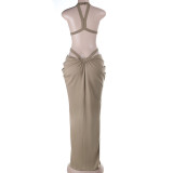 Sexy Hollow Out Backless Maxi Dress SUM-JY25634MHO