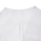 Plus Size Short Sleeve Solid Color Ruffles Midi Dress GCZF-8660