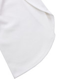 Plus Size Short Sleeve Solid Color Ruffles Midi Dress GCZF-8660