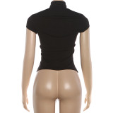 Short Sleeve Single Breasted T Shirt DLSF-K6L06076A