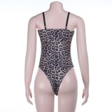 Leopard Print Sling Bodysuit SUM-YL26082MHO