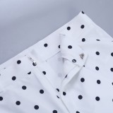 Polka Dots Print Sport Seventh Pants SUM-JY26051PFO
