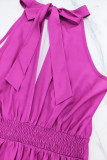 Solid Color Sleeveless Print Jumpsuit GYLY-11144