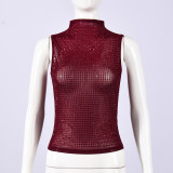 Mesh Hot Drill Sleeveless Top GFRT-51973TBF