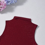 Mesh Hot Drill Sleeveless Top GFRT-51973TBF
