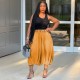 Plus Size Fashion Loose Denim Wide Leg Pants NYF-8303