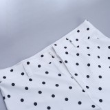 Polka Dots Print Sport Seventh Pants SUM-JY26051PFO