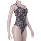 Leopard Print Sling Bodysuit SUM-YL26082MHO