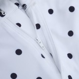 Polka Dots Print Sport Seventh Pants SUM-JY26051PFO