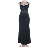 Fashion Lace Sling Maxi Dress SUM-JY26031MHO