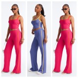 Contrast Color Tank Tops Two PIece Pants Set YD-8859